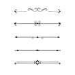 © Borsha - Set of Vintage decorative lines. text dividers. Line border. Lines separators, Borders, Vintage dividers, Underline elements. Divider set vector. Vector illustration.Line dividers.