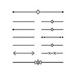 © Borsha - Set of Vintage decorative lines. text dividers. Line border. Lines separators, Borders, Vintage dividers, Underline elements. Divider set vector. Vector illustration.Line dividers.