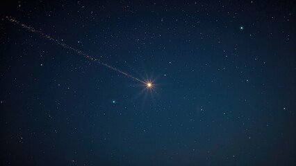 Wall Mural - Fiery comet illuminating the star-filled heavens.