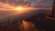 © Rayyan - High Angle View Of Futuristic City At Sunset
