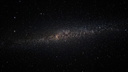 Wall Mural - a pitch-black scene showcasing a twinkling stardust path and shining particles from an interstellar 