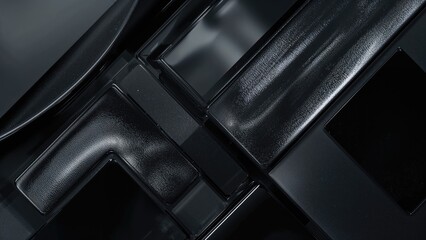 Futuristic metallic and plastic steel texture interface