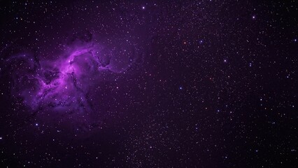 Wall Mural - space backdrop showcasing a purple cloud of gas and shining remote stars