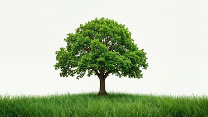 Wall Mural - A single tree contrasted with its surroundings provides a compelling image for use in eco-friendly design projects.