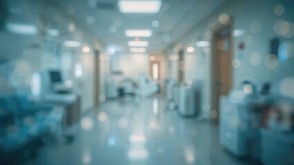 Wall Mural - softly blurred clinic interior featuring light bokeh