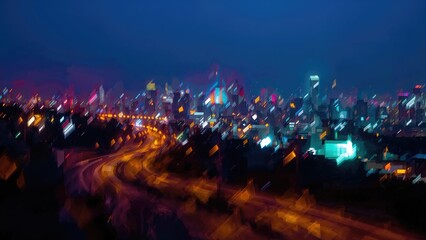 Wall Mural - hazy brightness after dark