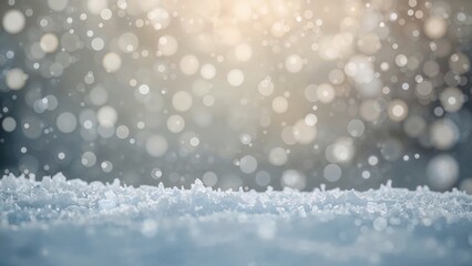 Wall Mural - outdoor winter scene featuring a soft-focused snowy background