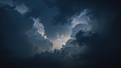 Wall Mural - gorgeous moody sky filled with tempestuous clouds ahead of precipitation