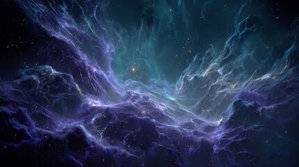 Wall Mural - Abstract Cosmic Nebula In Space