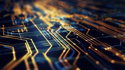 Technology background image showing shining circuit board