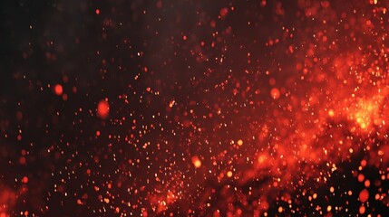 Wall Mural - Red Hot Sparks And Flares Against Dark Background