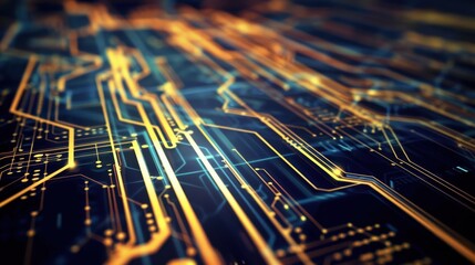 Technology background image showing shining circuit board