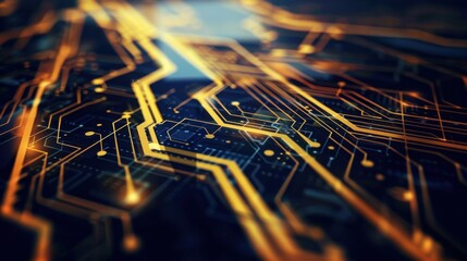 Technology background image showing shining circuit board