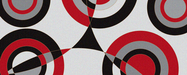 Wall Mural - minimalist banner background, red, gray, and black gradient. circle effect style, geometric and abst