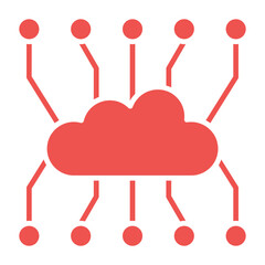 Wall Mural - Cloud computing Icon