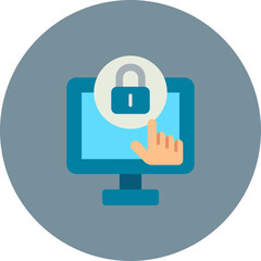 Wall Mural - access control icon