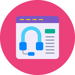 Wall Mural - online support icon