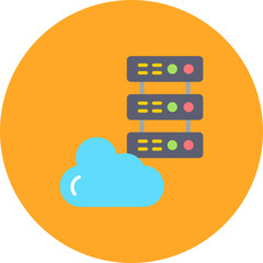 Wall Mural - cloud server icon