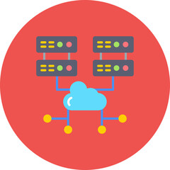 Wall Mural - Cloud computing Icon