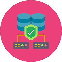 Wall Mural - secure server icon
