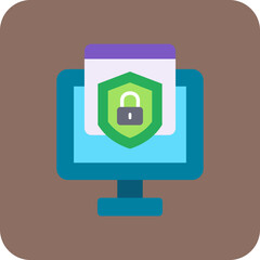 Wall Mural - cyber security icon
