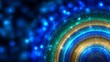 © Kai - Abstract glowing rainbow arcs with shimmering lights and bokeh effects