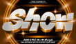 © Zeta - Show Vector Text Effect Editable Alphabet Yellow Cinematic Movie Standup Stage Nightclub