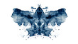 © Ayisha - Abstract Blue Ink Blot Rorschach Test Art Design,