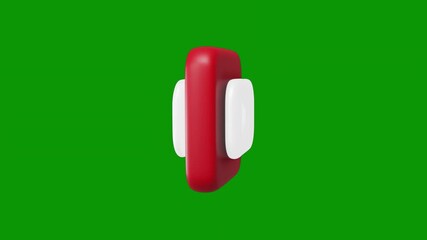  red youtube icon green background white object screen logo green screen animated chromakey background style movement cartoonish figure layers motion elements expression