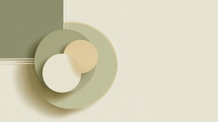 Canvas Print - abstract geometric shapes in soft colors on a neutral background