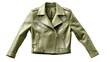 © PS Poppy - Olive Green Leather Jacket: Capturing the stylish allure of a supple olive green leather jacket, meticulously displayed to highlight its contemporary design.