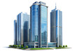 © SUHEL AHMED - Modern skyscrapers isolated on transparent background, showcasing urban architecture and real estate investment opportunities in a thriving city