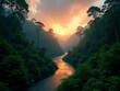 © MediaPro - Rivière sinueuse traversant une vallée verdoyante sous un coucher de soleil éclatant et nuages dorésCette conversation vous a-t-elle été utile jusqu’