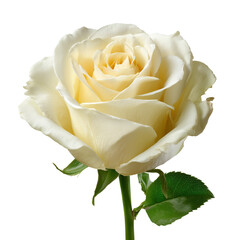 Wall Mural - White rose flower isolated on white background