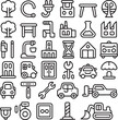 © Khairun - Collection of various industrial and everyday objects and symbols tree crescent