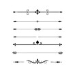 © Md Shahid  - Set of Vintage decorative lines. text dividers. Line border. Lines separators, Borders, Vintage dividers, Underline elements. Divider set vector. Vector illustration.Line dividers.