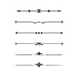 © Md Shahid  - Set of Vintage decorative lines. text dividers. Line border. Lines separators, Borders, Vintage dividers, Underline elements. Divider set vector. Vector illustration.Line dividers.