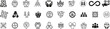 © Rishad - Collection of diverse teamwork, collaboration, and community icons;  bold black line art style; positive and inclusive mood.