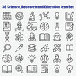 © Babla - Science research education icons laboratory vector