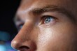 © Chandlerlikes - Close-up of a user is eye tracking movement on a screen, gaze tracking for UX research. Analysis, focus. Scientific.