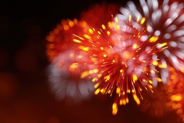 Wall Mural - Celebration background with blurred fireworks