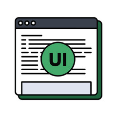 modern user interface design concept with ui icon on screen