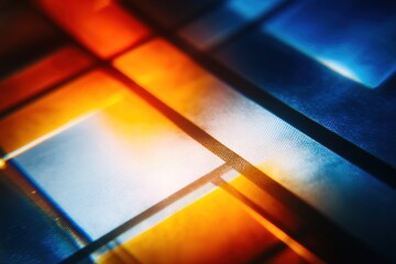 Wall Mural - intricate interplay of light and color on a textured surface during a vibrant art installation