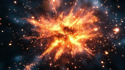 Wall Mural - vibrant explosion of colorful light and energy in deep space background creation for dynamic visuals