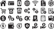 © stockingtimee - Finance and Payment Outline Icons Set on a Clean Background Vector Image