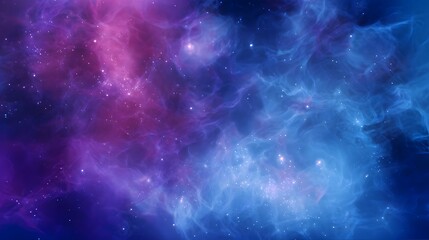 Wall Mural - Cosmic space background with stars and nebula. Purple and blue nebula in deep space. Abstract background for meditations.