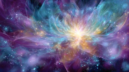 Wall Mural - Abstract fractal. Fractal art background for creative design. Creative illustration for design