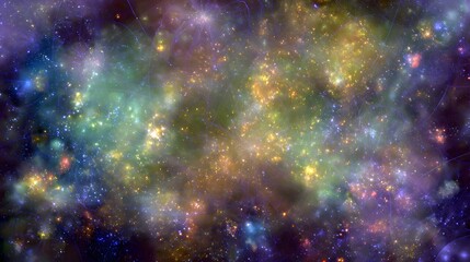 Wall Mural - Abstract fractal background. Creative illustration design of a starry sky. 
