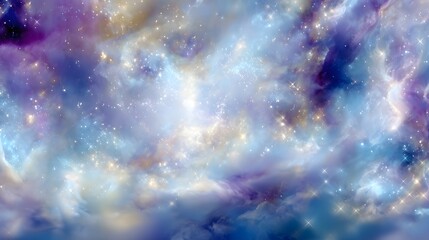 Cosmic space and stars, nebulae and galaxies, computer generated abstract background