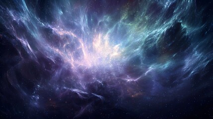 Wall Mural - Abstract space background with nebula, stars and galaxies in outer space.